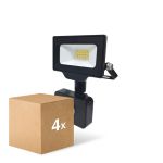 Lot 4x Projecteur LED G3 10W 1100lm 100D - 840  | IP65 - Détecteur de Mouvement et de Lumière - Symétrique