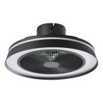 Eglo Ventilateur Vallonia 1 ABS Matt Noir 31.7W 3200lm - 827-865 Accordable Blanc + RGB | Dimmable